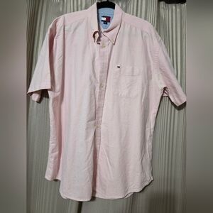 Tommy Hilfiger Light Pink Short-Sleeve Button-Down Shirt